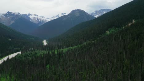 Remote-highway-through-a-mountain-pass-forest