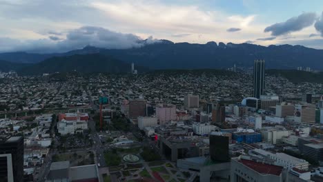 world cup venue, the city of mountains in mexico, attractively set against a backdrop of mountains (4k 60fps)