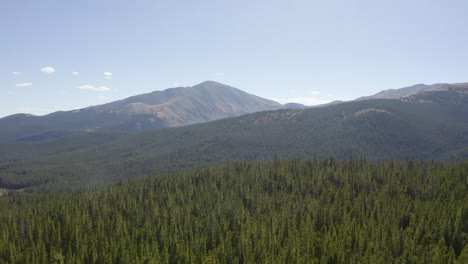 drone flying through mountains in colorado