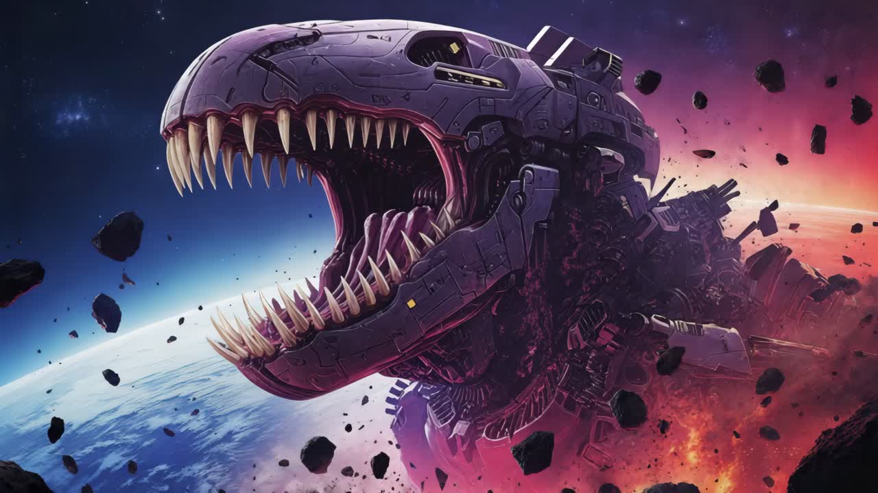 우주에서 파괴된 기계적 공