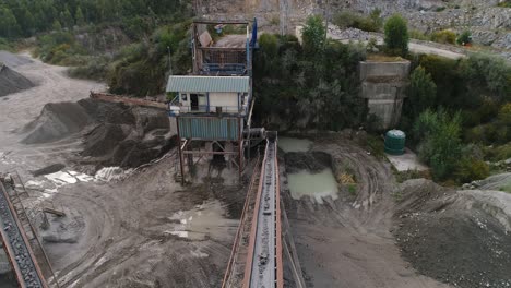 cantera para la minería vista aérea