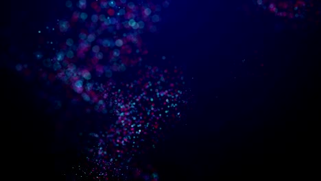 ondas fractales abstractas flujo de malla puntos partículas. remolino movimiento dinámico desenfoque desdibujado fondo de navidad. uhd 4k animación de bucle sin costuras papel de pared de espacio de video.