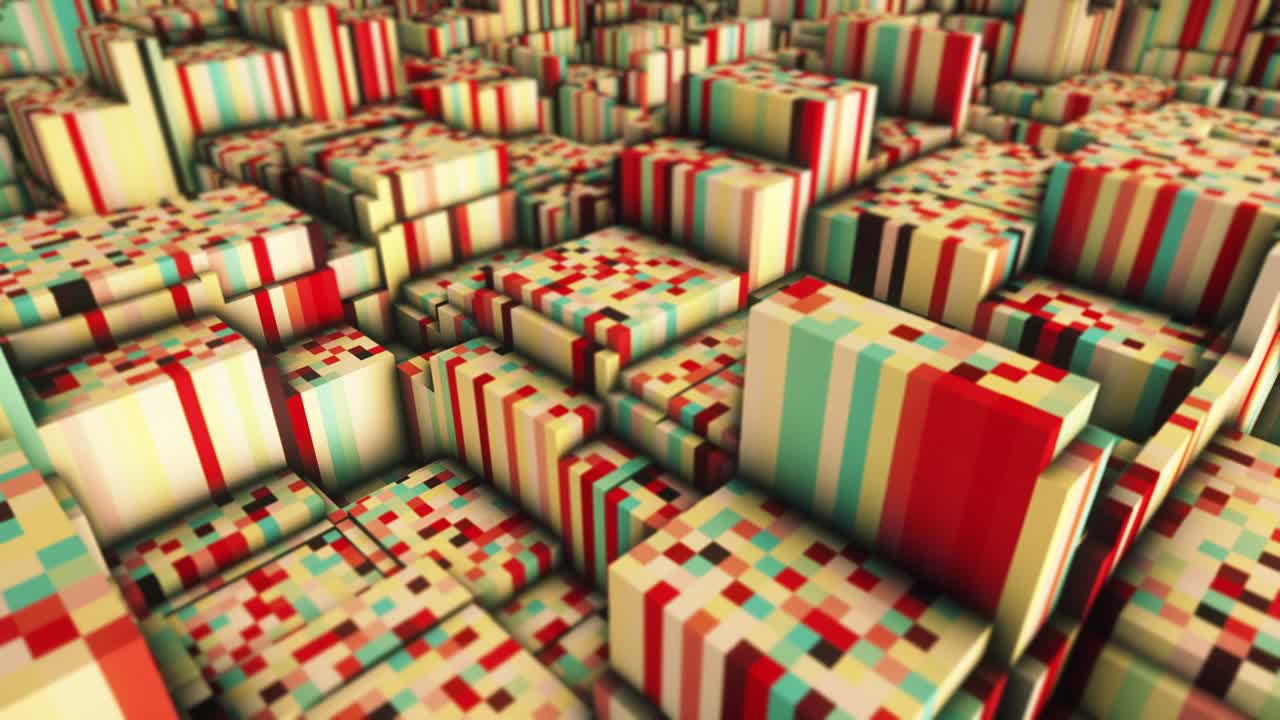 patrón geométrico abstracto de cubos de colores