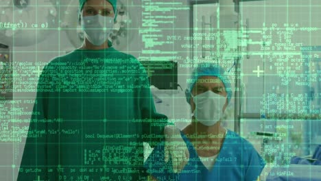 Animation-of-data-processing-over-diverse-male-and-female-surgeons