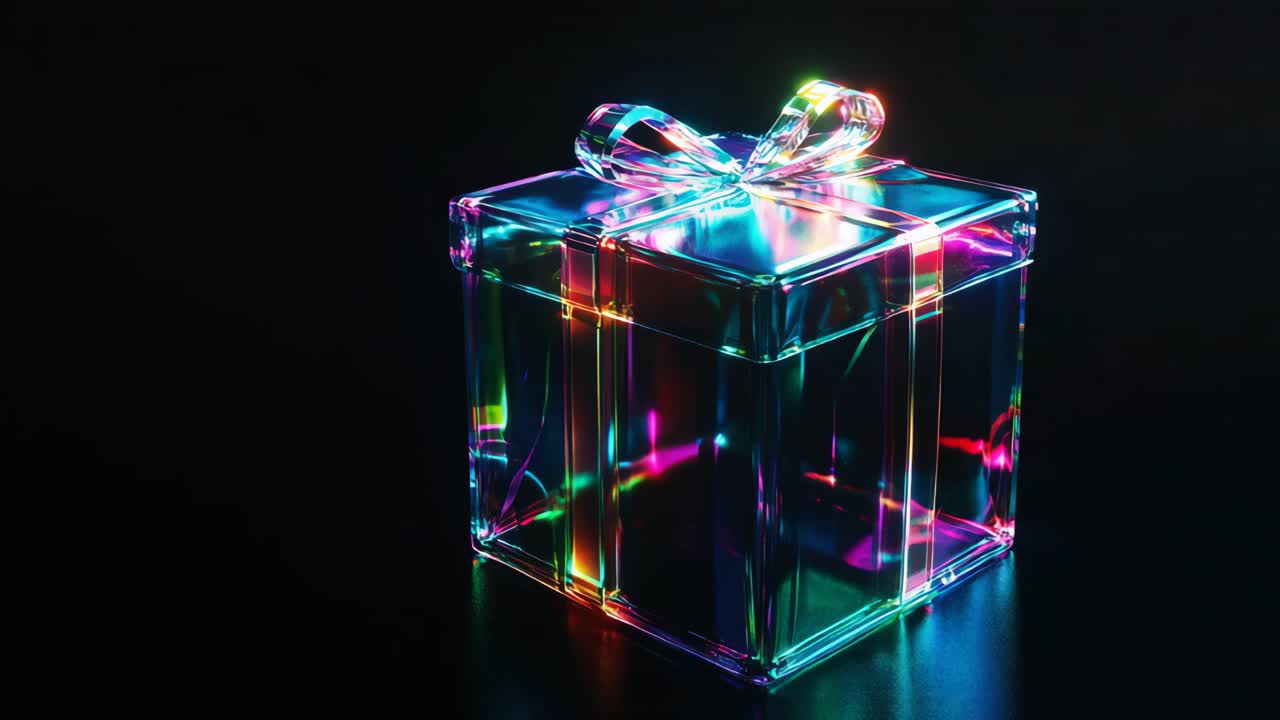 Scatola regalo neon colorata