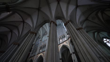 gothic architecture inside cologne cathedral in germany