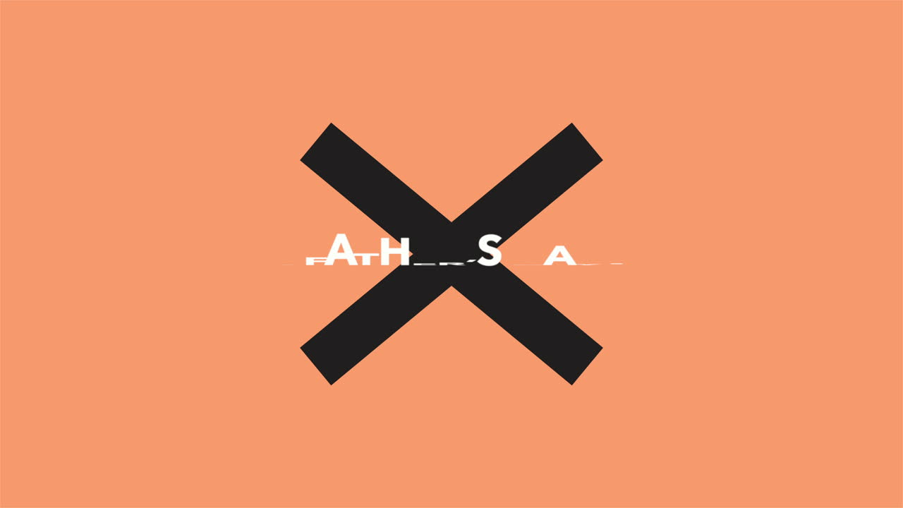 Modern Fathers Day text with black cross on orange gradient