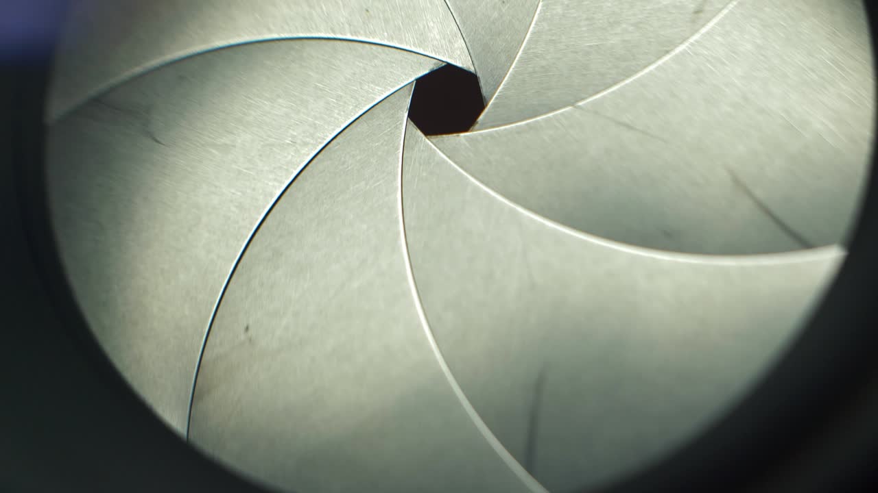 카메라 렌즈 개구리, 디아프라그마, 아이리스, 사진 찍을 때 열고 닫는 것.