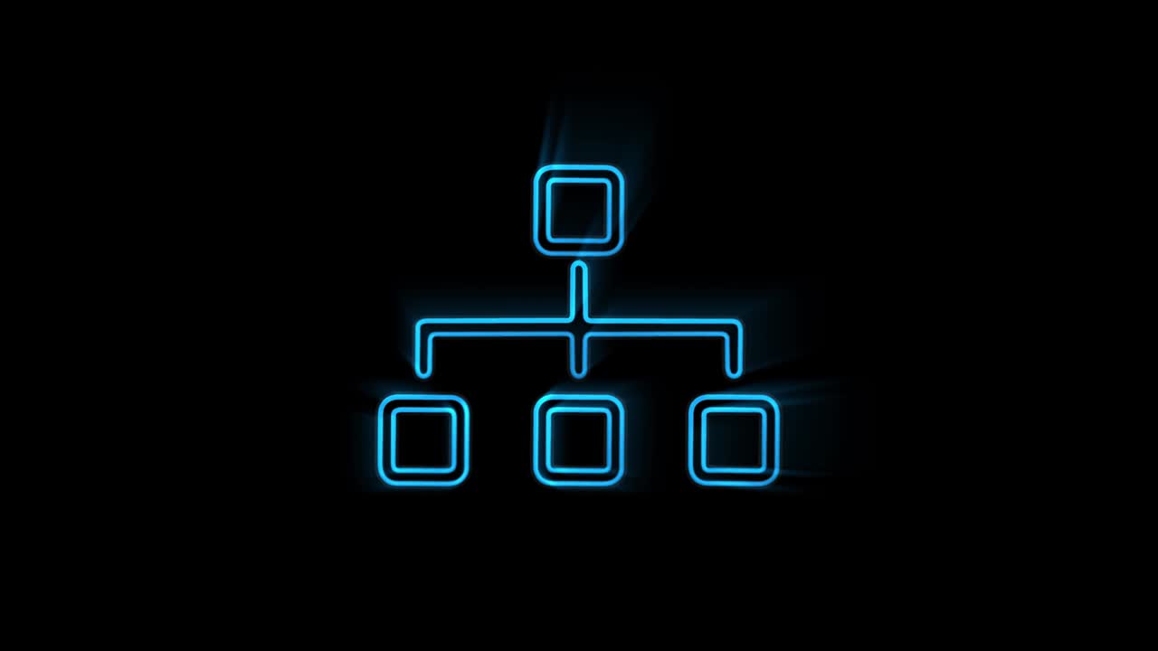 Network on neon sign. Night bright advertisement. Motion graphics.