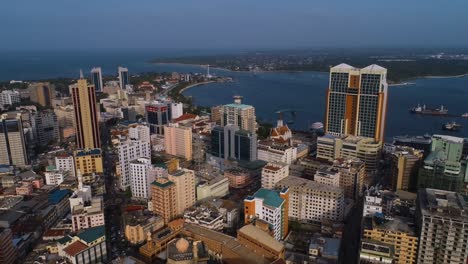 aerial-view-of-the-Dar-city,-Tanzania