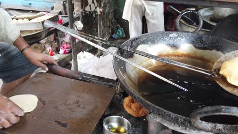 slow-motion of north indian subcontinent popular street food shot by handheld gimbal in 4k