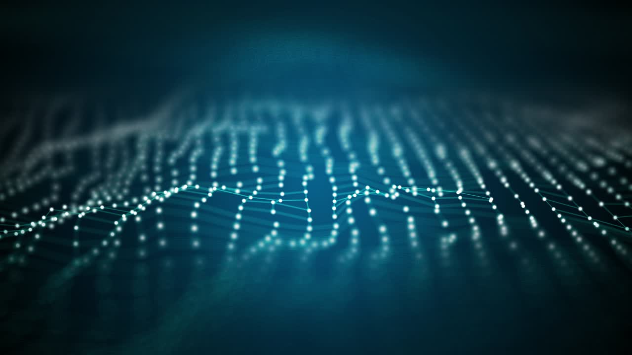 4k video of abstract blue background with a dynamic wave.