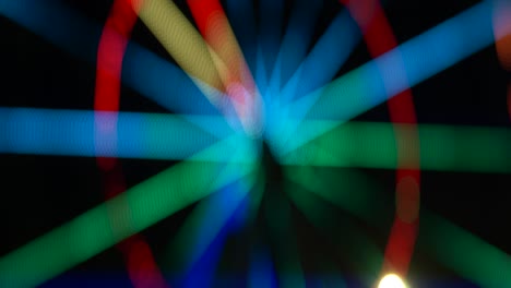 navidad bokeh neón parpadeando luces de colores, vacaciones oscuro fondo abstracto