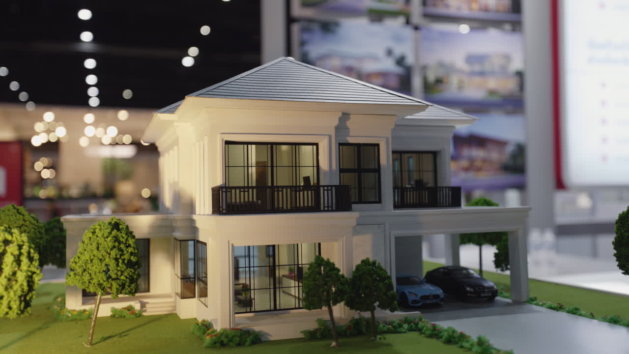 Model of a modern luxury house