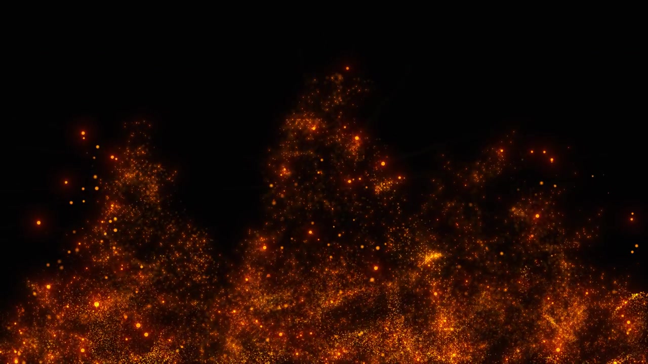 Mörk orange partikelvågsbakgrund eldröda glittermoln glödande kol rökigt svart övre utrymme