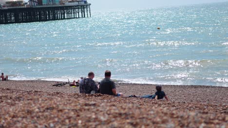 people enjoying a sunny day at the beach