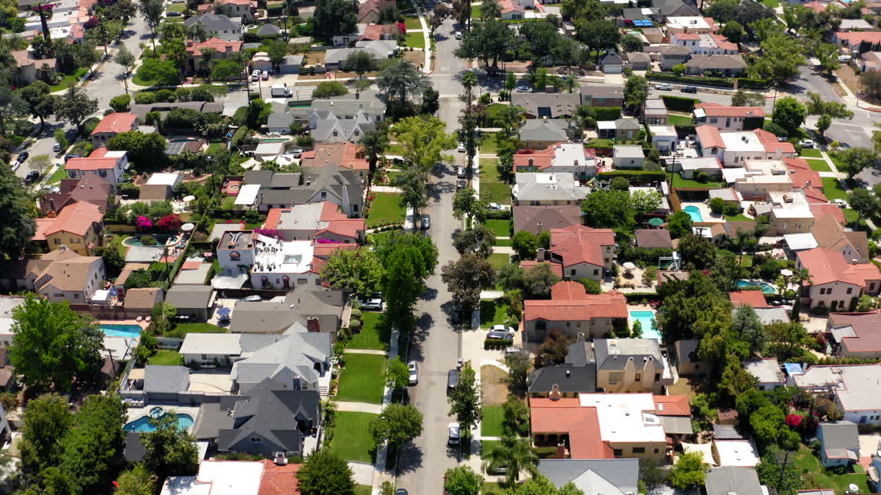 Aerial View of a Residential Suburban Neighborhood