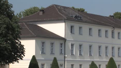 medium shot of left wing of schloss bellevue, bellevue palace in berlin, germany