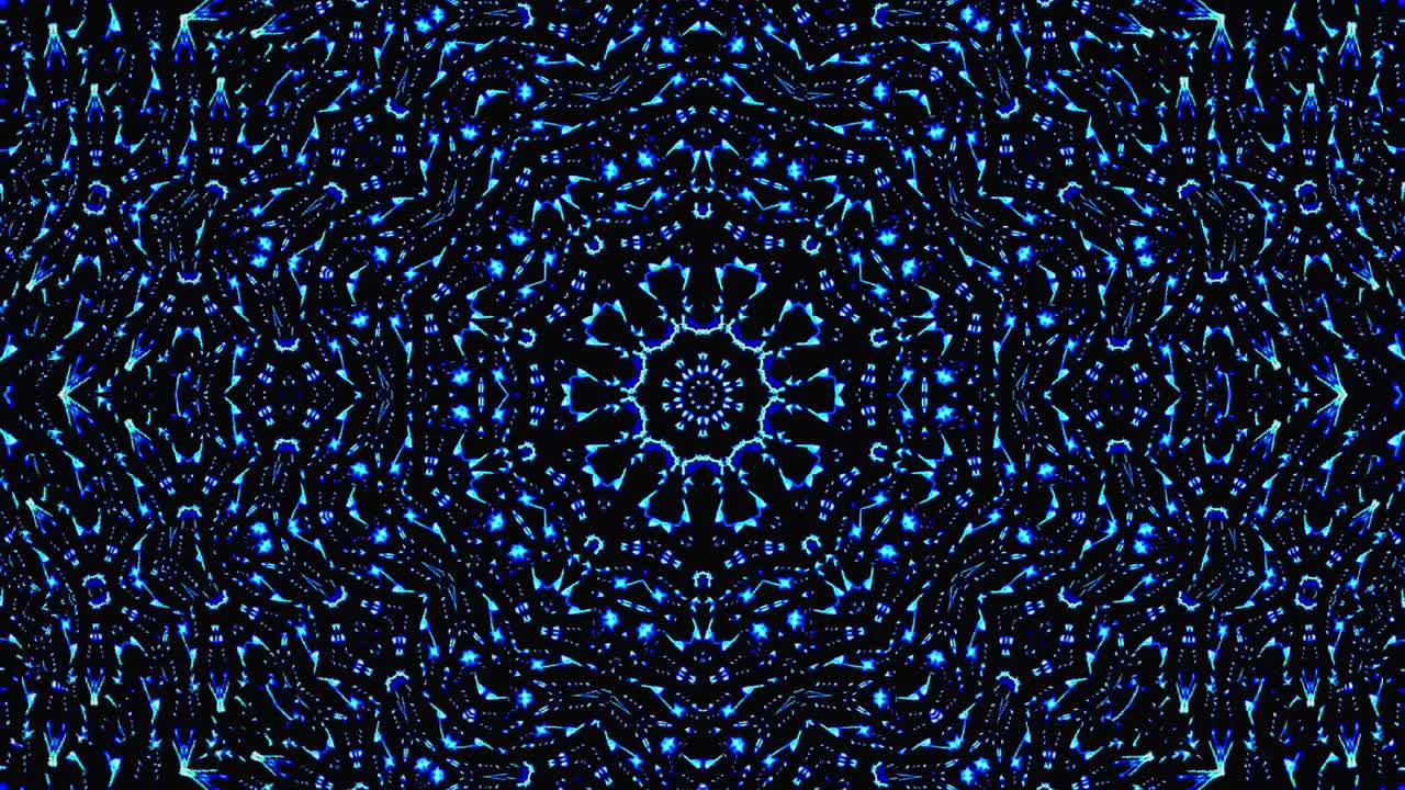4k, 밝은 빛은 점 파동으로 미묘한 파란색 움직임을 배열합니다.