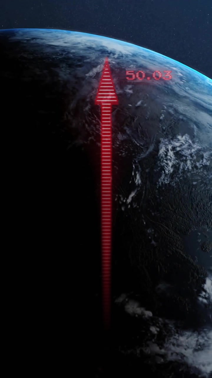 Animación de procesamiento de datos digitales y flechas sobre un globo terráqueo en fondo oscuro