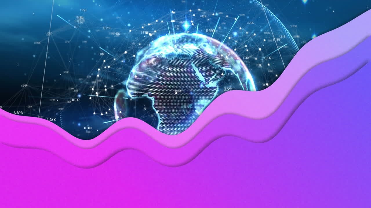 animación del globo y la red de conexiones