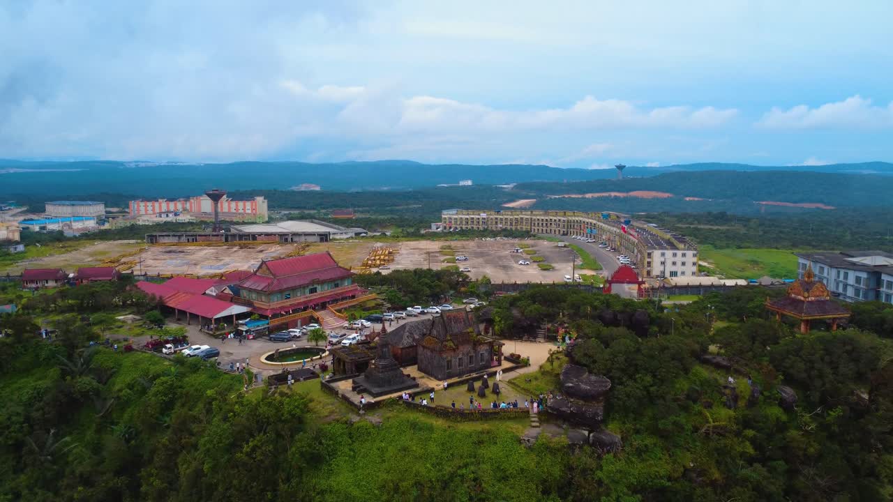 New development at Bokor Mountain in Preah Monivong National Park, Cambodia aerial drone