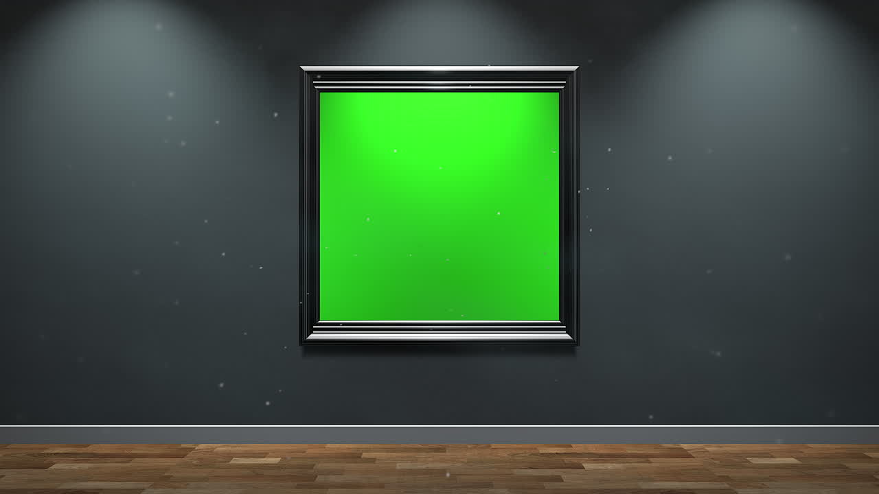 sala del museo de arte con marco para fotografías y fotografías con marco de pantalla de maqueta.