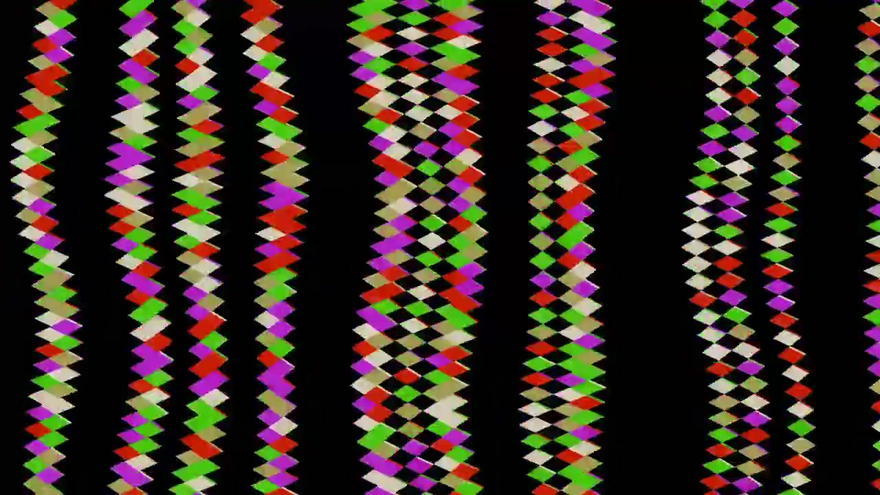 Sfondo astratto in movimento con file verticali ondulate di diamanti colorati