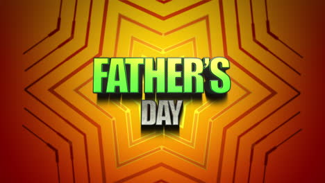 Fathers-Day-text-with-stars-pattern-on-orange-texture