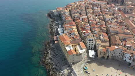 the edge of the port of cefalu, sicily