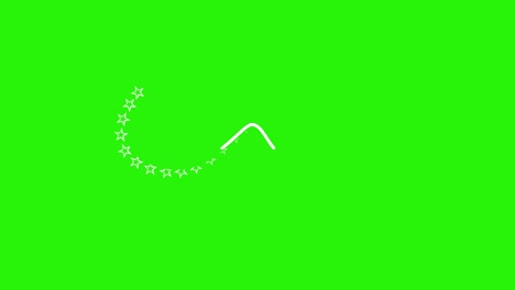 líneas cortas y formas elementos de efectos de animación en pantalla verde tecla de croma