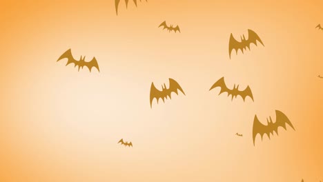 Animation-of-falling-bats-on-orange-background