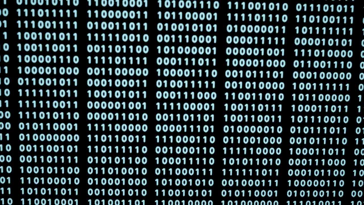 Binary Code Big Data Scroll up code Blue