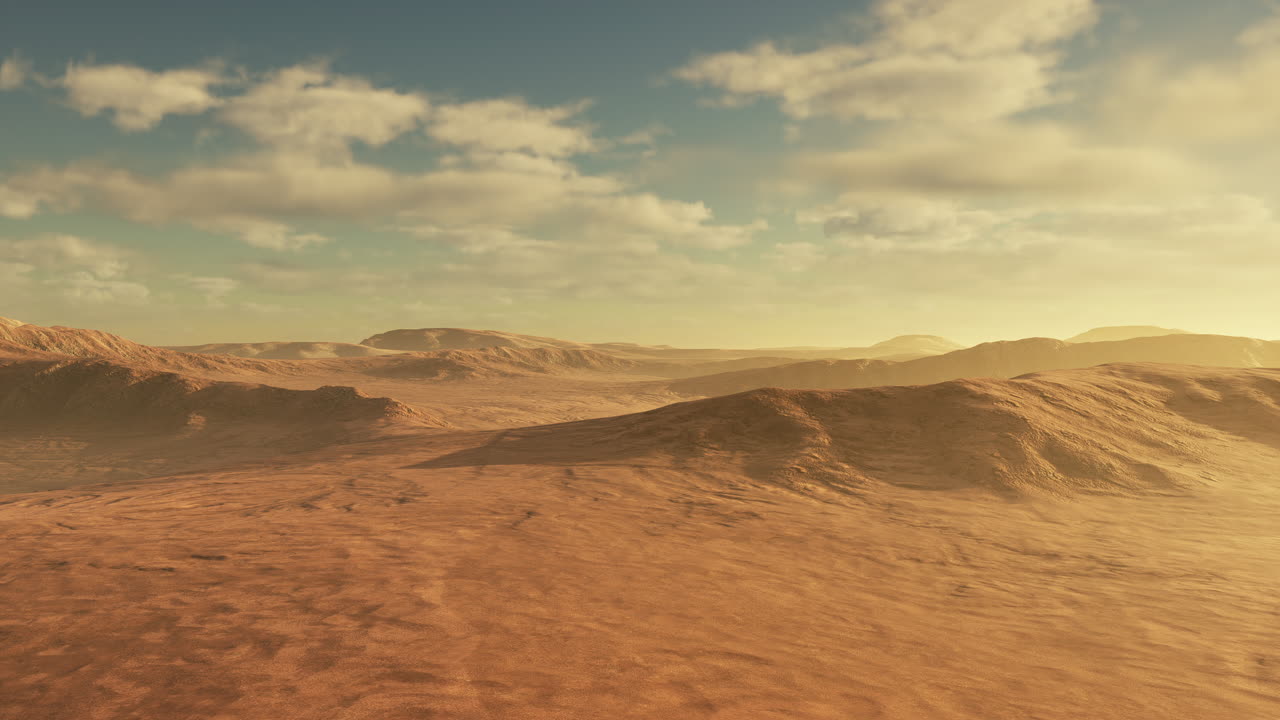 Tramonto sopra le dune di sabbia nel deserto
