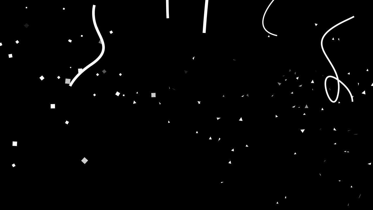 Colorful confetti isolated. Festive  background. Alpha matte.  Loop