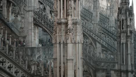 sculptures saints and martyrs decorating the cathedral milan duomo di milano