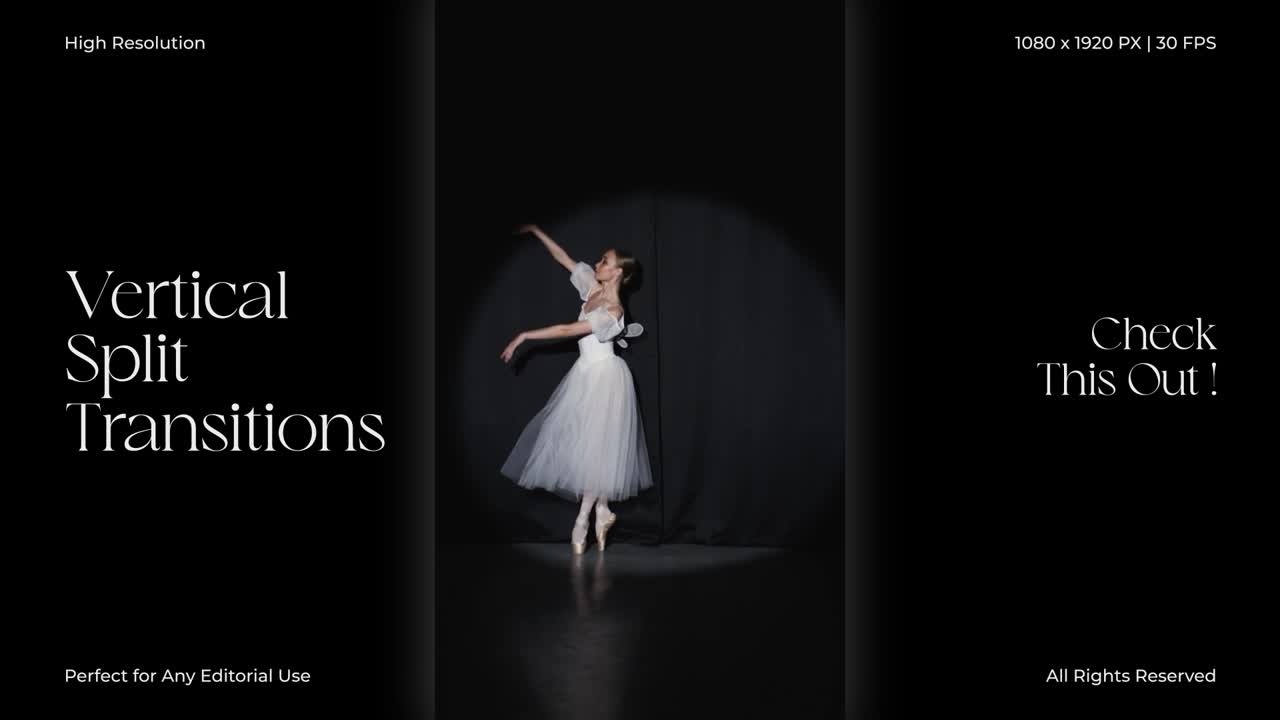Elegant Ballerina Performing Graceful Dance Movements in Studio