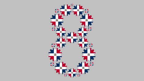 número ocho dominicano