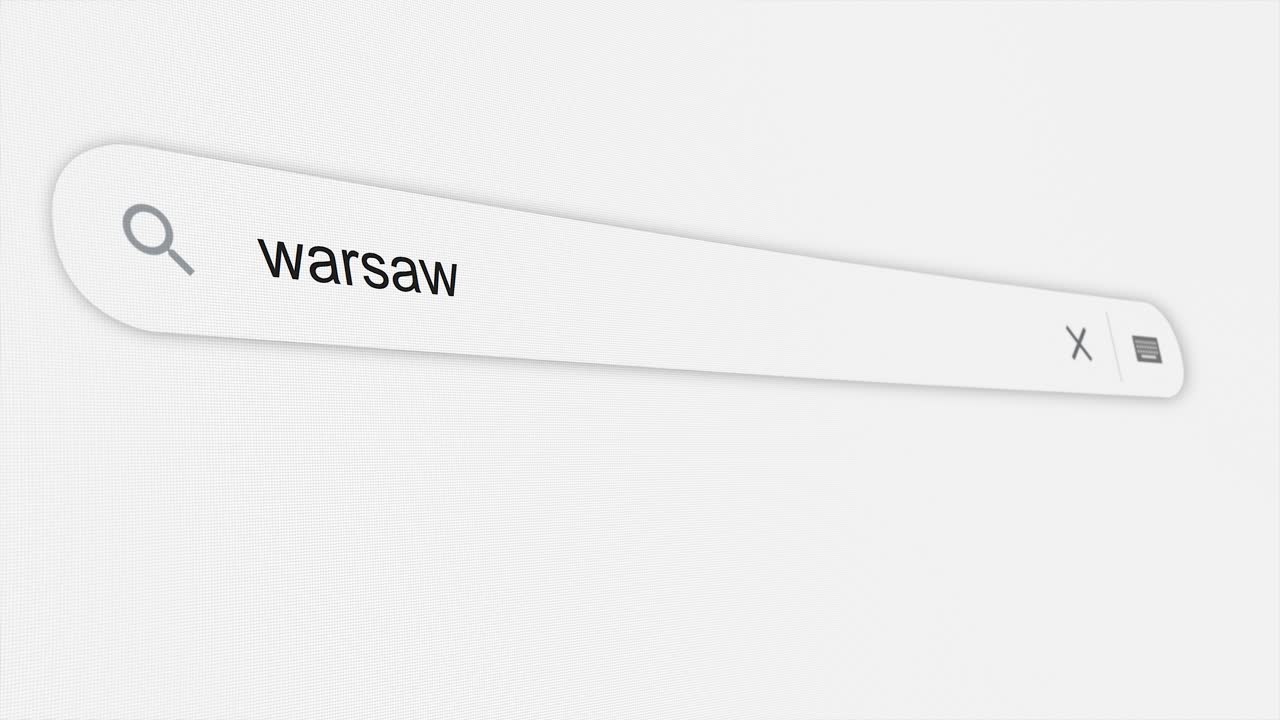 varsovia se escribe en la barra de búsqueda