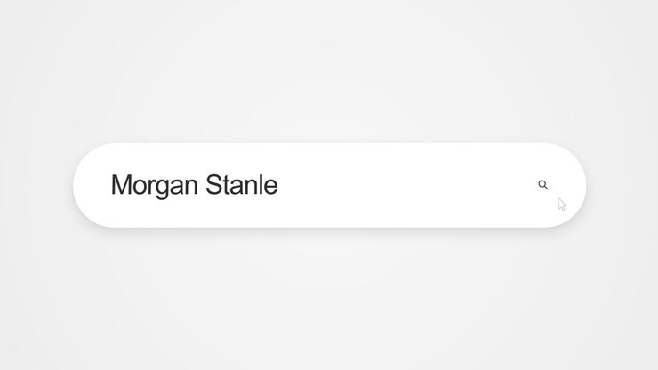 Morgan Stanley Search Query Entered Into An Internet Search Interface On A Computer Screen While Browsing The Web. Close-up Shot