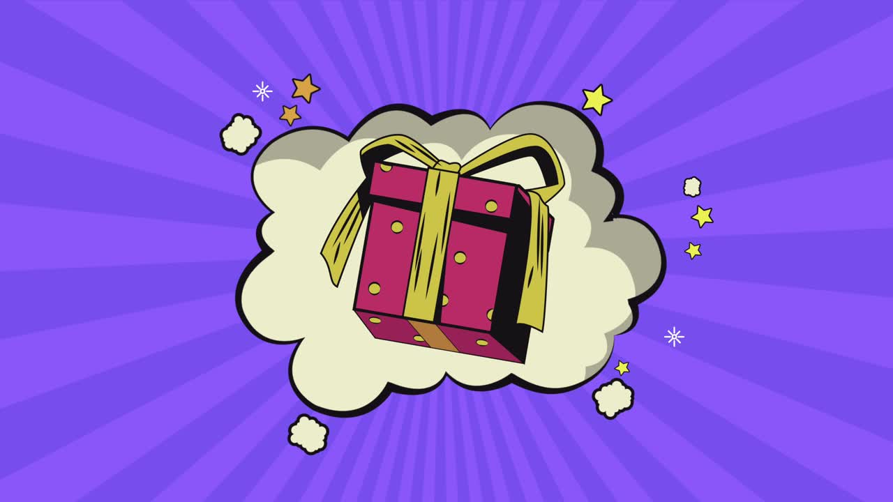 animación de estilo pop art con