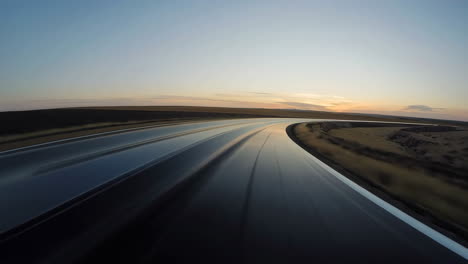 country road sunset drive