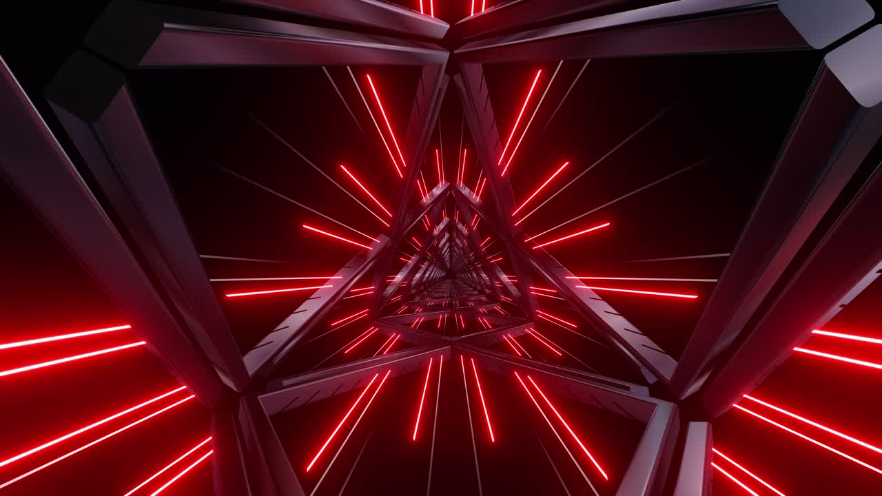 túnel de neón abstracto y futurista