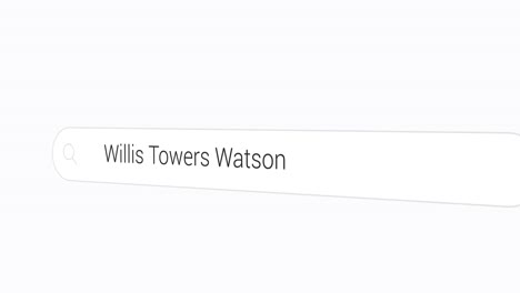 typing willis towers watson on the search engine