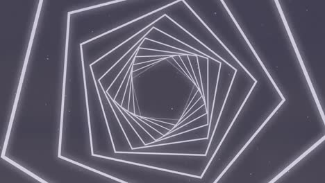 animation of neon glowing tunnel over black background