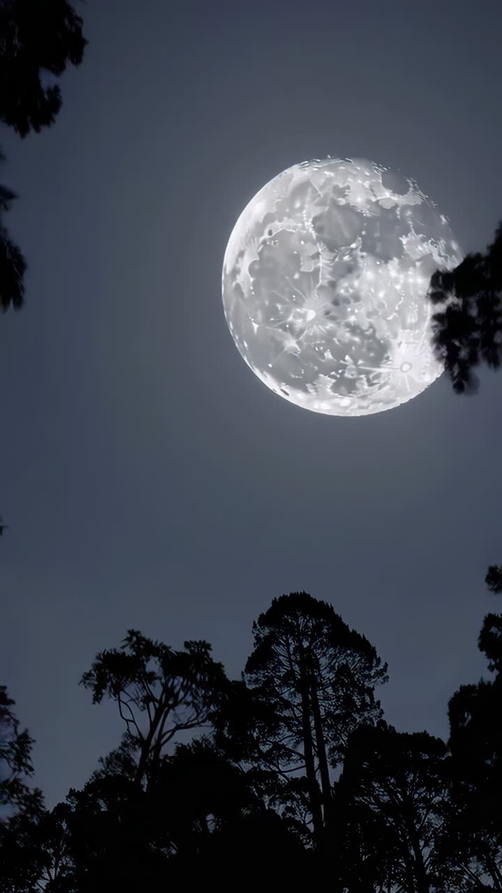 Lua cheia sobre a floresta