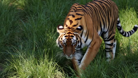 tiger in grass