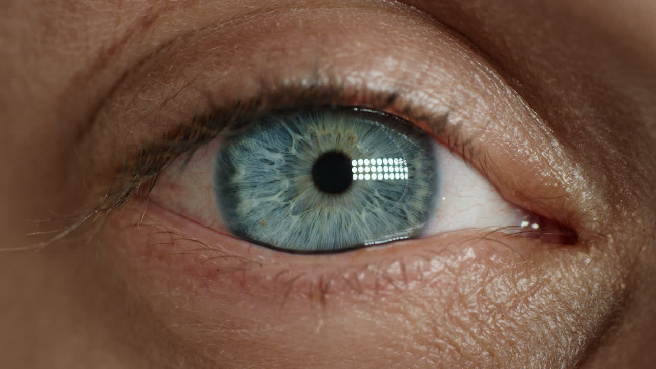 cerrar el ojo humano macro belleza