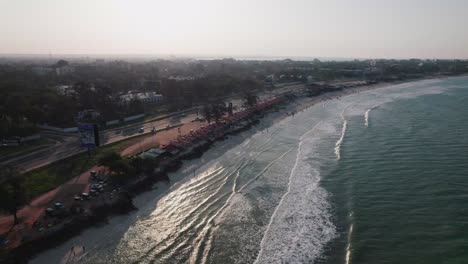 Coco-Beach-in-Masaki-Tanzania-wave-during-the-sunset