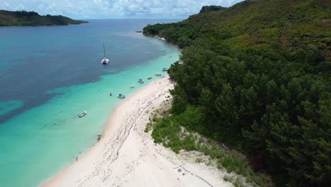 boats anchored in shallow water off anse st